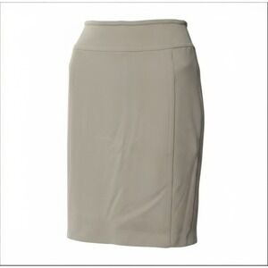 Donna Karan Bergdorf Goodman Wool Pencil Skirt | Beige | Zip | Size S | Designer